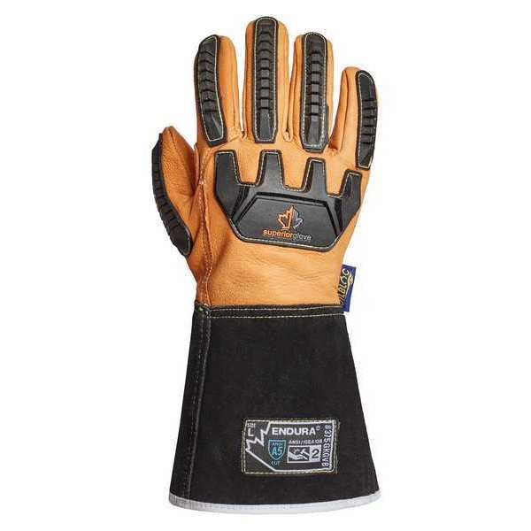 Work Gloves, Drivers, 2XL, Leather, PR