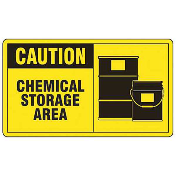 Safety Label, 3 1/2 in H, 5 in W, Vinyl, Horizontal Rectangle, English, LVHR604VSP
