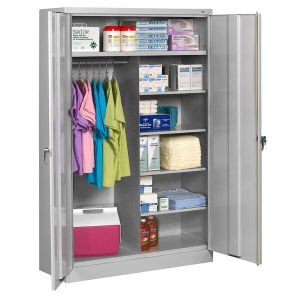 20/22 ga. ga. Carbon Steel Storage Cabinet, 48 in W, 78 in H, Stationary