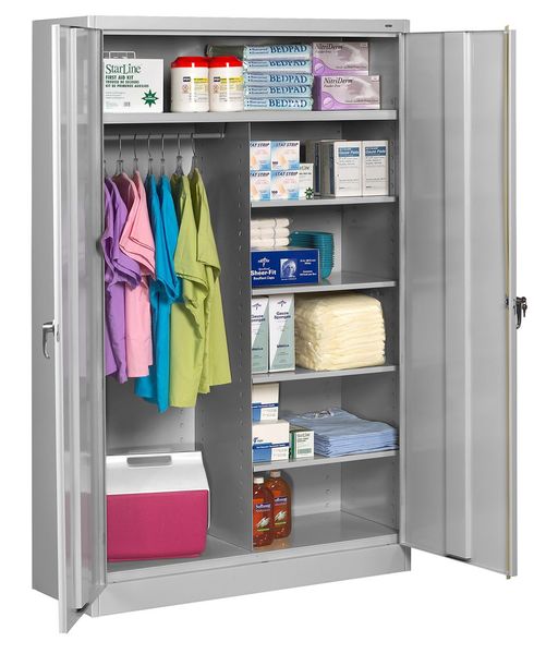 20/22 ga. ga. Carbon Steel Storage Cabinet, 48 in W, 78 in H, Stationary
