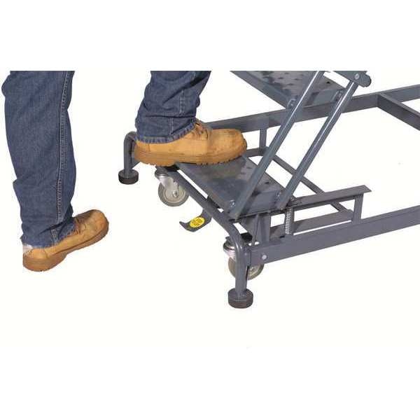 123 in H Steel Rolling Ladder, 9 Steps