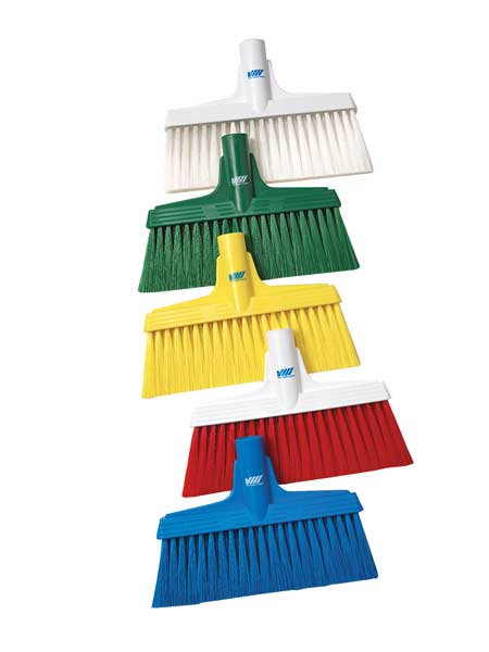 1 1/2 x 9 1/2 in Sweep Face Broom Head, Soft, Synthetic, Green