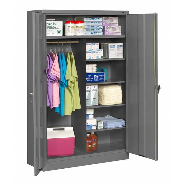 20/22 ga. ga. Carbon Steel Storage Cabinet, 48 in W, 78 in H, Stationary