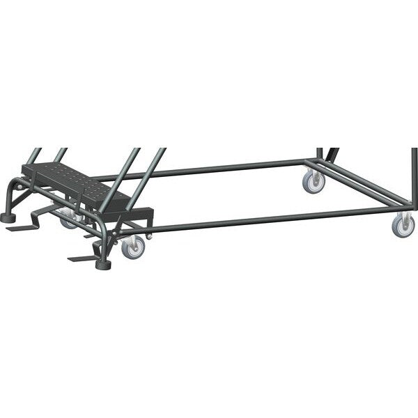 113 in H Steel Rolling Ladder, 8 Steps