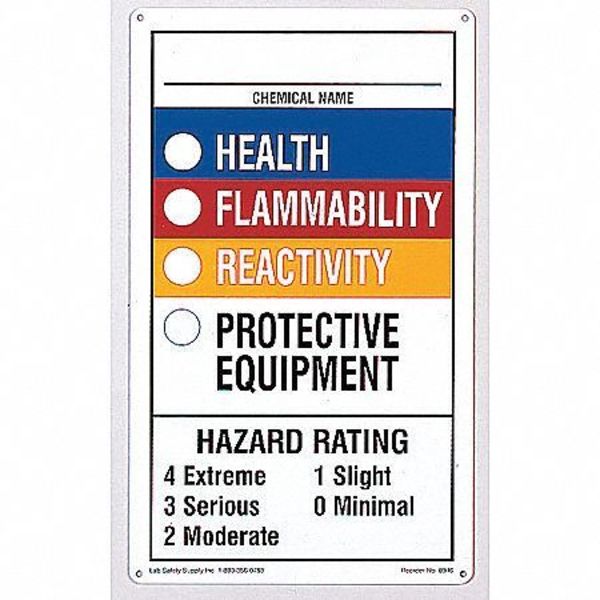 Chemical Sign, Chemical Name, 10x7 in, Adhesive Vinyl