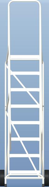 113 in H Aluminum Wheelbarrow Ladder, 8 Steps