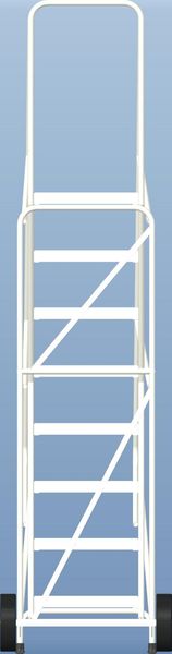 113 in H Aluminum Wheelbarrow Ladder, 8 Steps