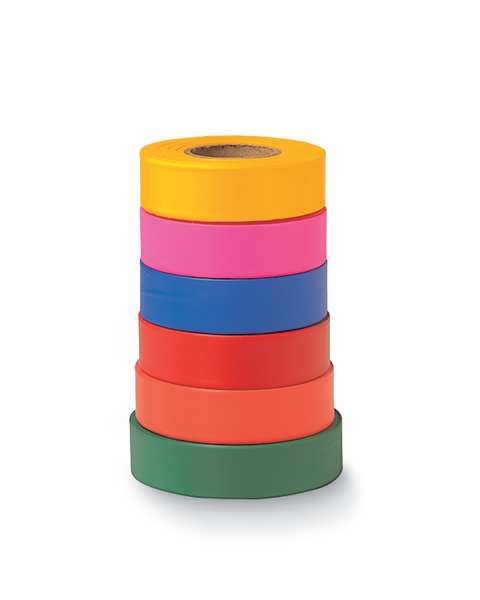 Taffeta Flagging Tape, Orange, 300ft x 1In