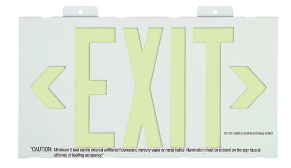 Exit Sign, 8 5/8 in x 15 7/8 in, Plastic