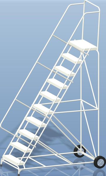 133 in H Aluminum Wheelbarrow Ladder, 10 Steps