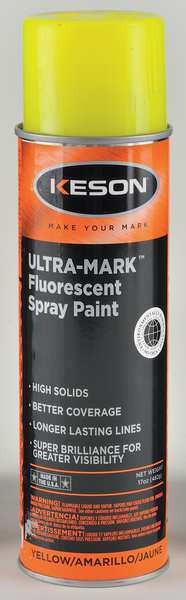 Inverted Marking Paint, 20 oz., Yellow, Water -Based