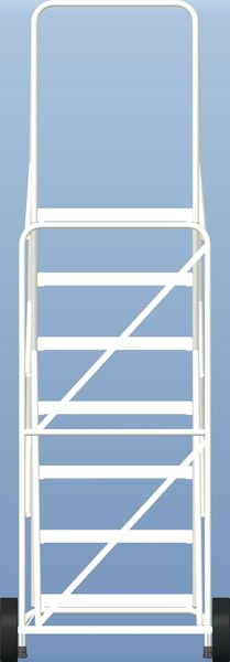 103 in H Aluminum Wheelbarrow Ladder, 7 Steps
