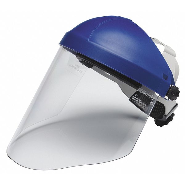 Faceshield Visor, Polycarbonate, Uncoated, 9 in Visor Height, 14.5 in Visor Width, Clear