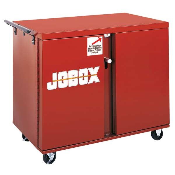 JOBOX Rolling Work Bench - 2 Drawers, 2 Shelves, 4