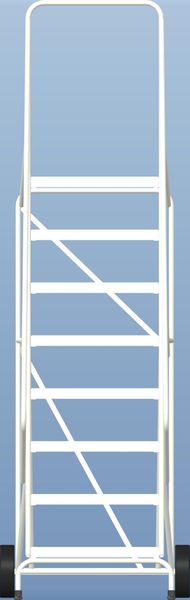 113 in H Aluminum Wheelbarrow Ladder, 8 Steps
