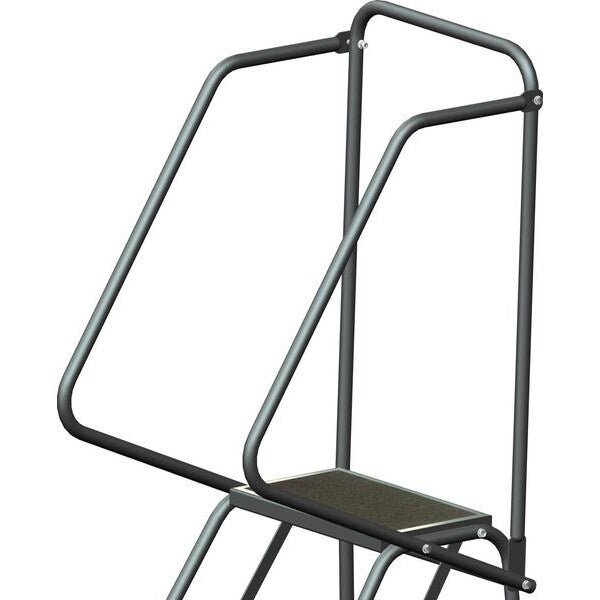 68 in H Steel Rolling Ladder, 4 Steps, 450 lb Load Capacity