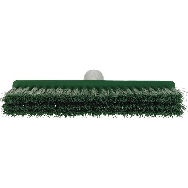 1 1/2 x 9 1/2 in Sweep Face Broom Head, Soft, Synthetic, Green