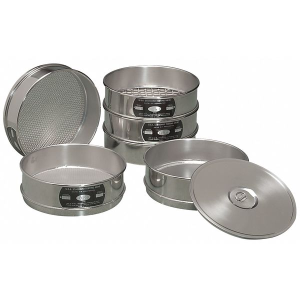 Test Pan Cover, S/S, 8 In, Lifting Ring
