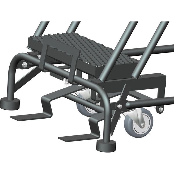 143 in H Steel Rolling Ladder, 11 Steps