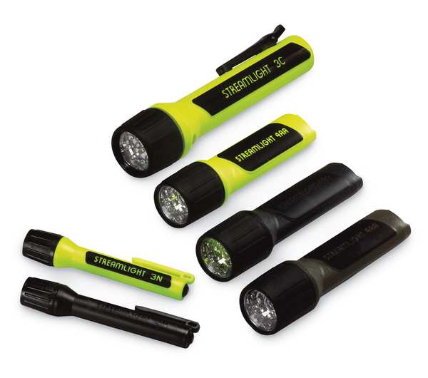 Yellow No Led Industrial Handheld Flashlight, AA, 67 lm