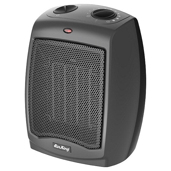 Portable Electric Heater, Gray, 1500 W