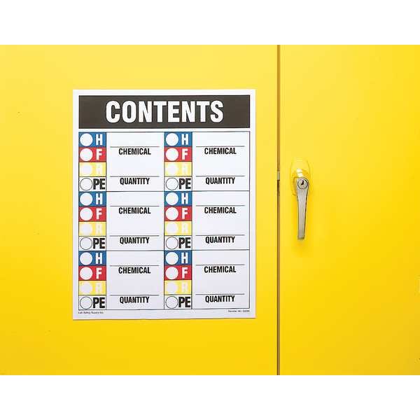 HMIG Contents Sign, Magnetic, 15In x 12In