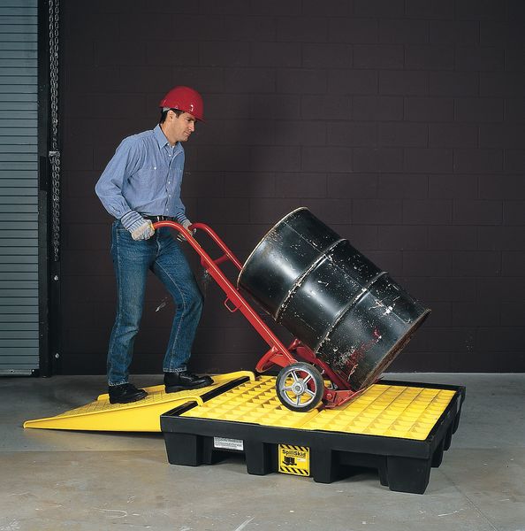 Spill Pallet Ramp, Yellow, 1500 lb.