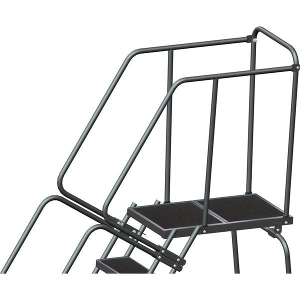 113 in H Steel Stock Picking Rolling Ladder, 8 Steps