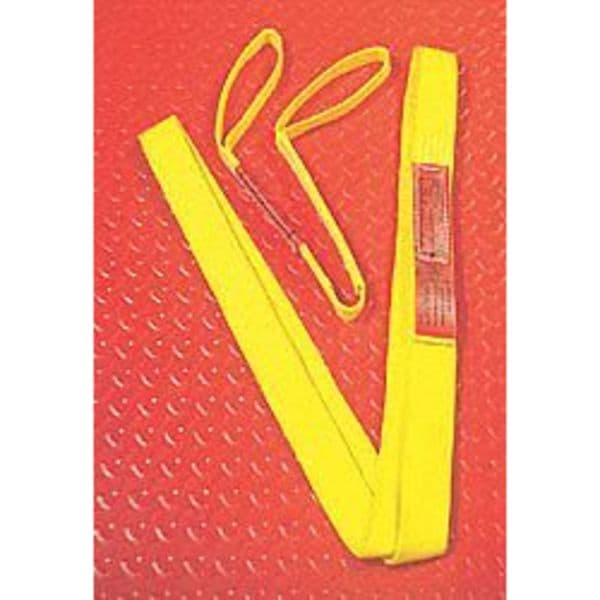 Web Sling, Endless, 4 ft L, 2 in W, Nylon, Yellow