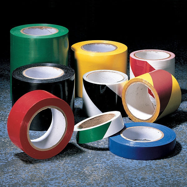 Hazard Marking Tape, Roll, 1In W, 180 ft. L