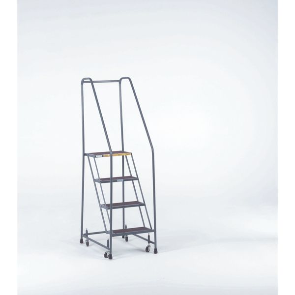 58 1/2 in H Steel Rolling Ladder, 3 Steps