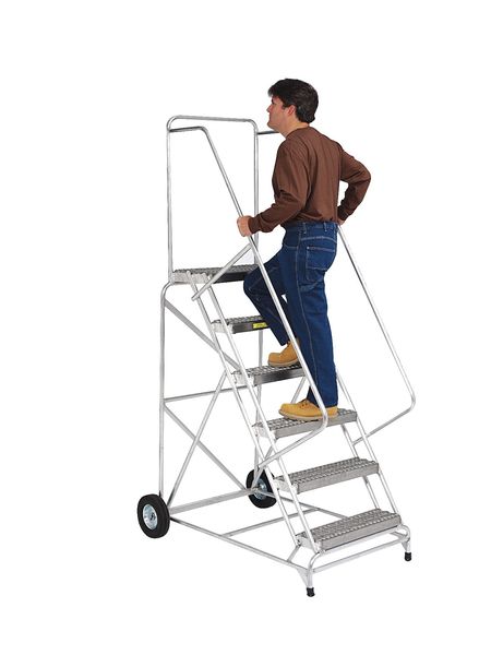 83 in H Aluminum Wheelbarrow Ladder, 5 Steps