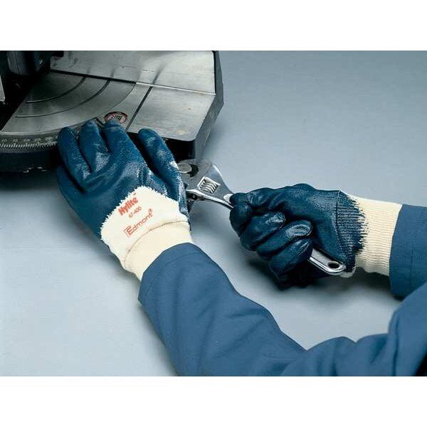 Nitrile Coated Gloves, 3/4 Dip Coverage, Blue, S, PR