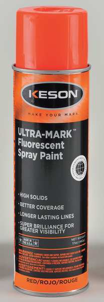 Inverted Marking Paint, 20 oz., Red/Orange, Water -Based