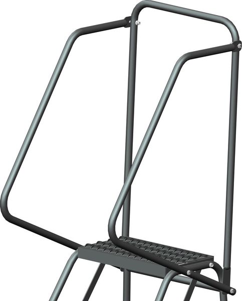 58 1/2 in H Steel Rolling Ladder, 3 Steps