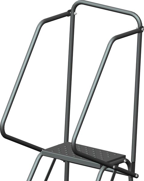 58 1/2 in H Steel Rolling Ladder, 3 Steps