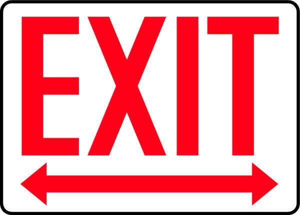 Exit Sign, Exit, 7
