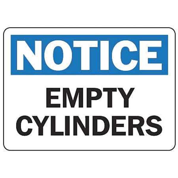 Notice Sign, 7 in H, 10 in W, Vinyl, Rectangle, English, MCPG802VS