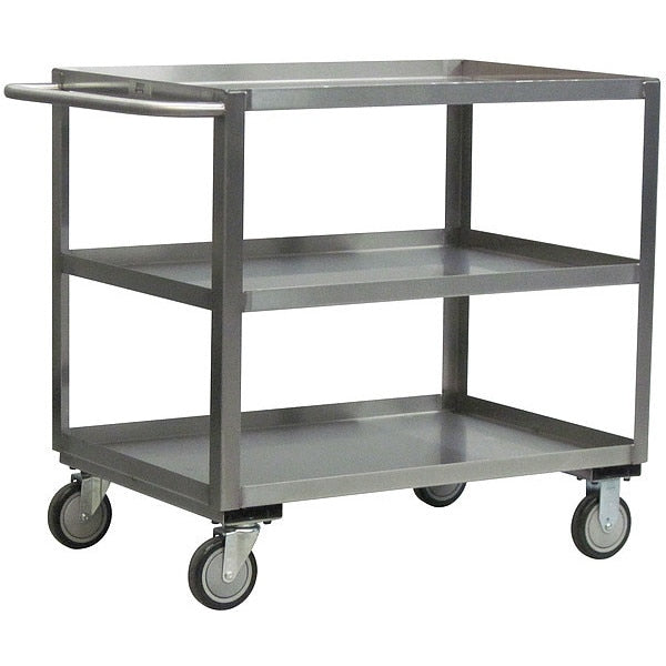 Stainless Steel Utility Cart, 2 Shelves, 1,200 lb