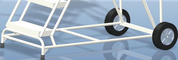 103 in H Aluminum Wheelbarrow Ladder, 7 Steps