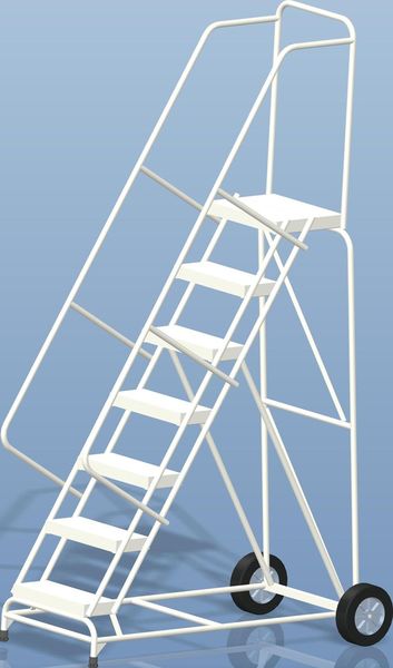 103 in H Aluminum Wheelbarrow Ladder, 7 Steps