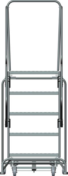 83 in H Steel Rolling Ladder, 5 Steps