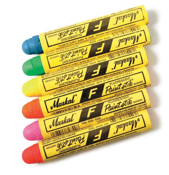 Solid Paint Crayon, Large Tip, Fluorescent Red Color Family