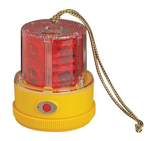 Low Profile Warning Light, LED, Amber, 120V