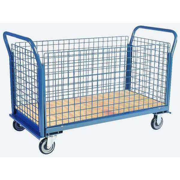 Wire-Side Pltfrm Truck, 1400lb, Wood/Steel