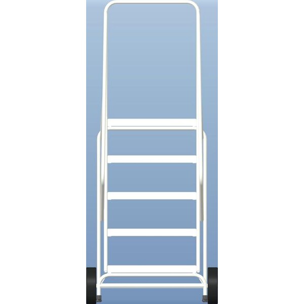 83 in H Aluminum Wheelbarrow Ladder, 5 Steps