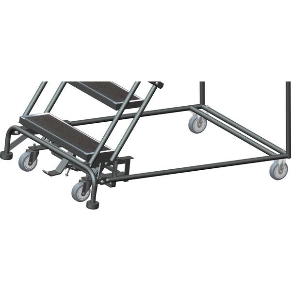 93 in H Steel Rolling Ladder, 6 Steps
