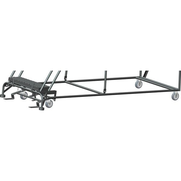 133 in H Steel Rolling Ladder, 10 Steps