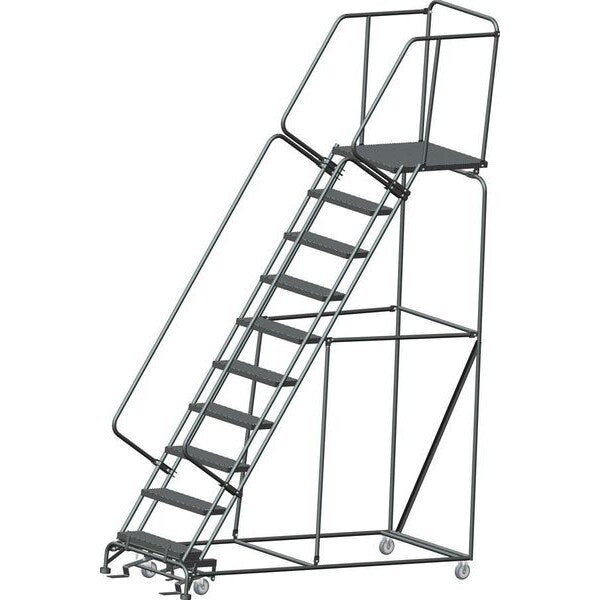 133 in H Steel Rolling Ladder, 10 Steps