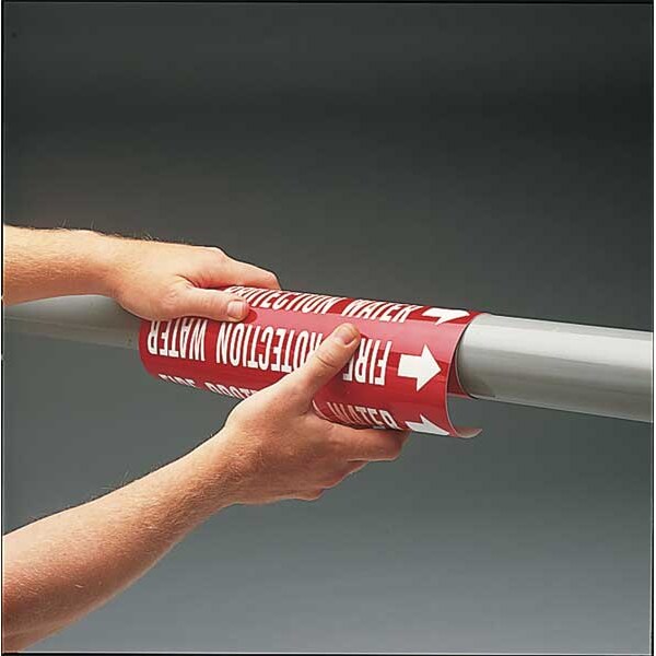Pipe Mrkr, Fire Protection Water, 8to9-7/8
